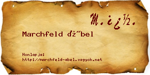 Marchfeld Ábel névjegykártya